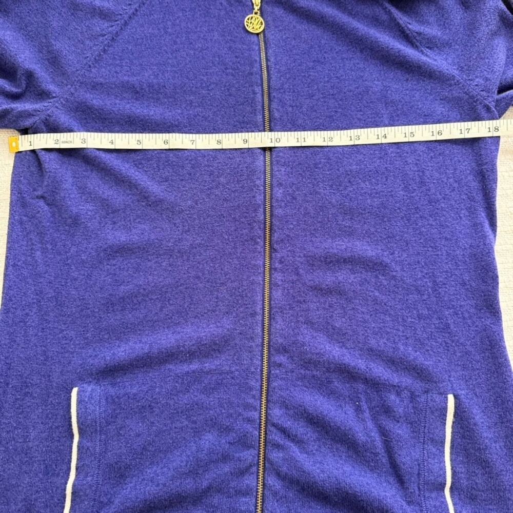 Large Lilly Pulitzer blue Josephine hoodie with white trim - Picture 5 of 6